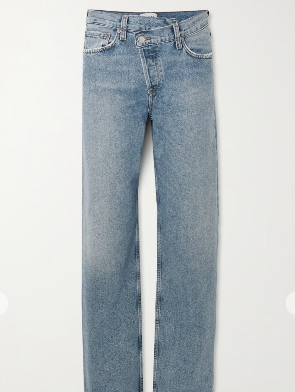 AGOLDE 28 waist Criss Cross asymmetric Blue Women Straight Jeans